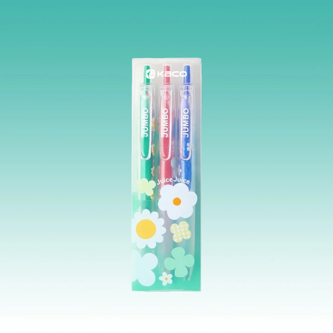 Jumbo Flower Retractable Gel Pen Set