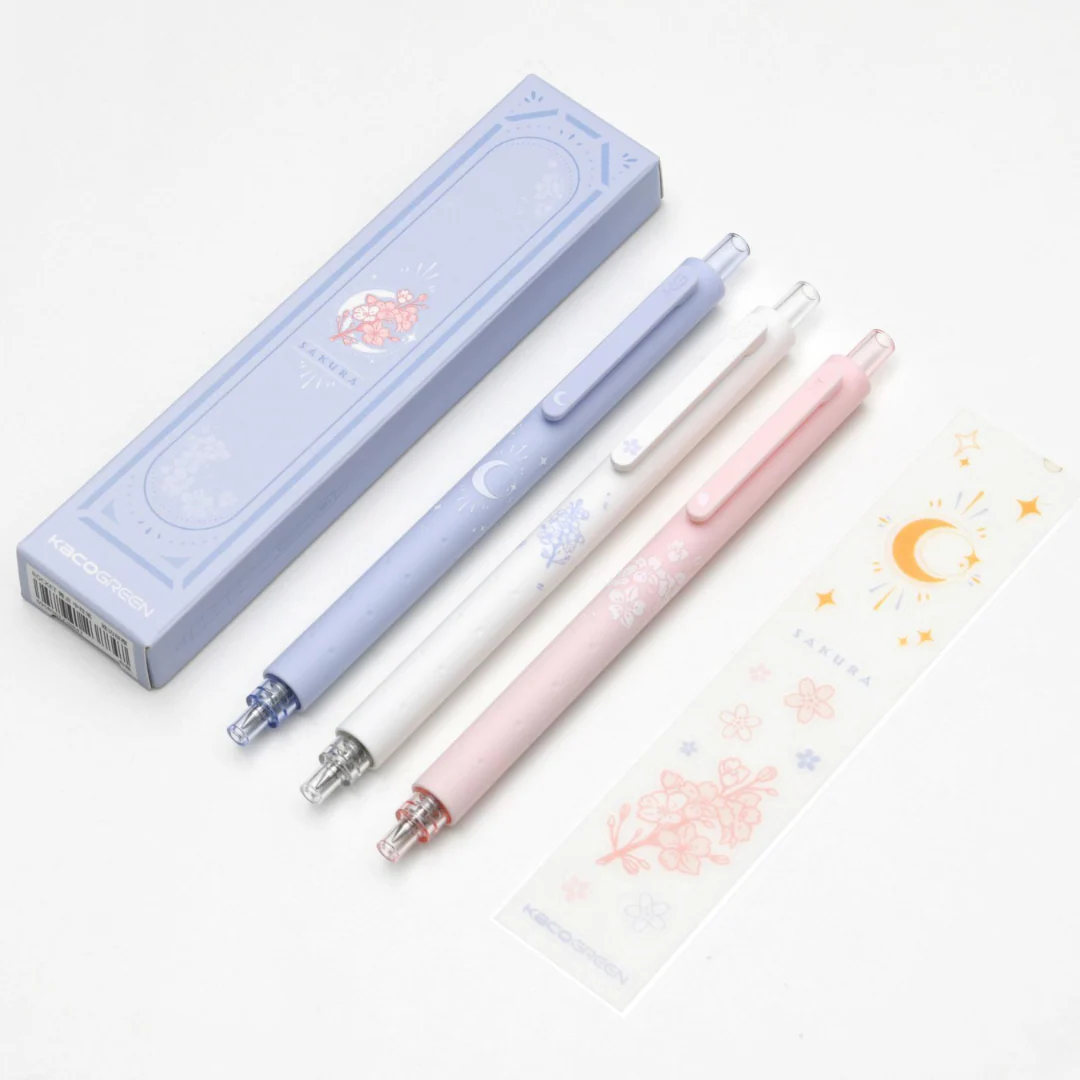 Rocket Moon Night and Sakura Gel Pen Set - Image 3