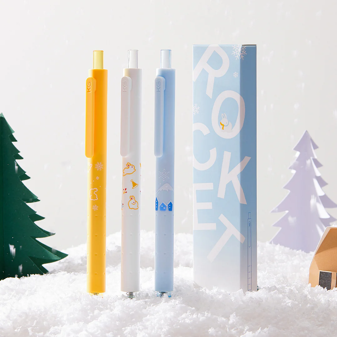 Rocket Snow Hare Gel Pen Set - Image 2