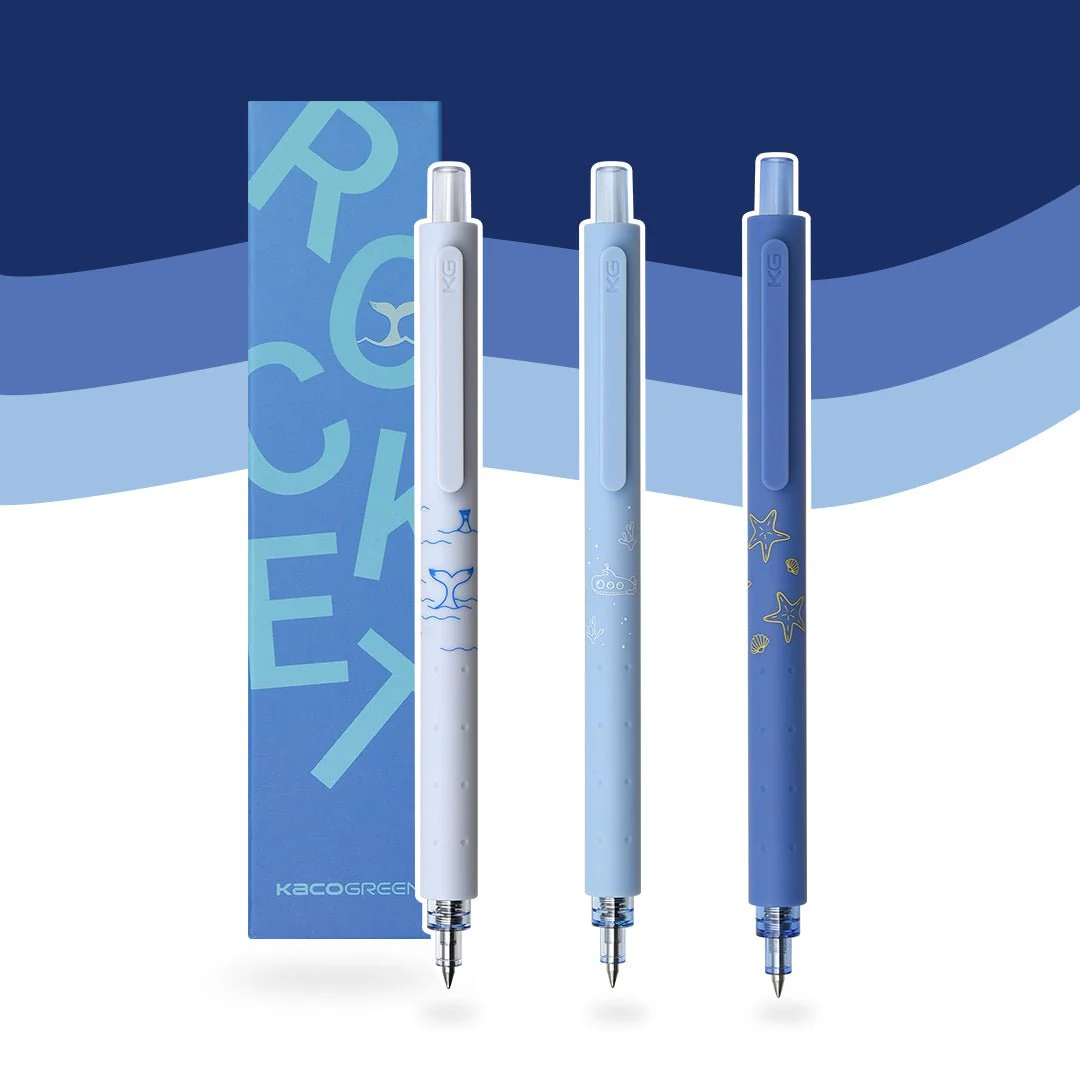 Rocket Gel Pens- Marine- Pack of 3 - Image 2
