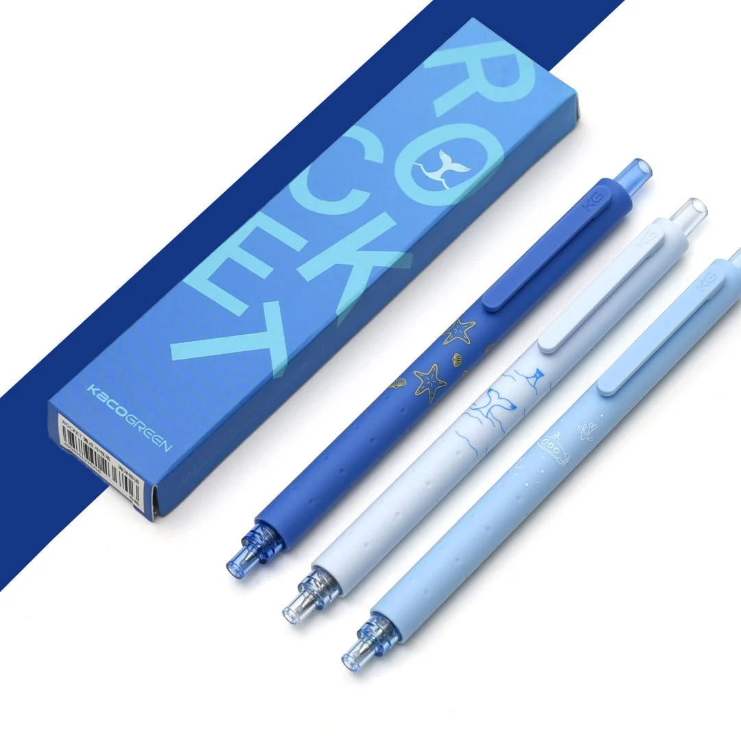 Rocket Gel Pens- Marine- Pack of 3 - Image 3
